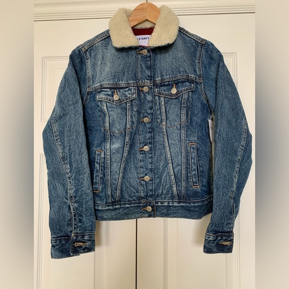 *NEW*  Flannel-Lined Jean Jacket with Sherpa Collar - Picture 4 of 9